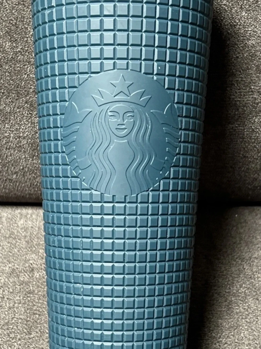 Starbucks Teal Textured Travel Tumbler with Raised Grid B1